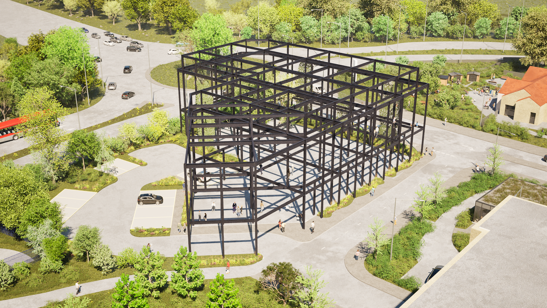 Structural frame render