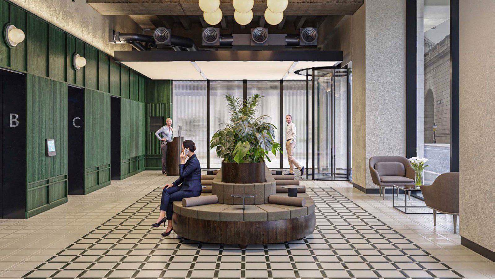 Completed lobby render using the component library